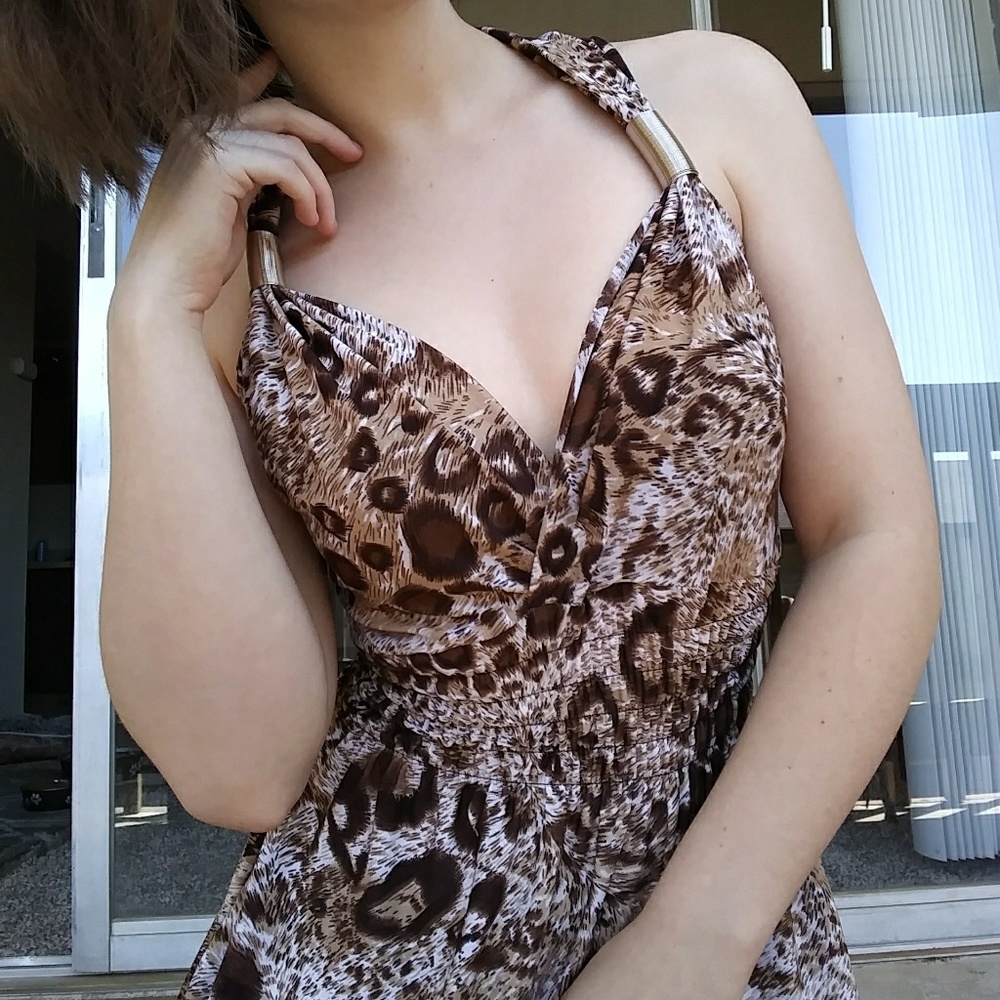Animal print summer dress